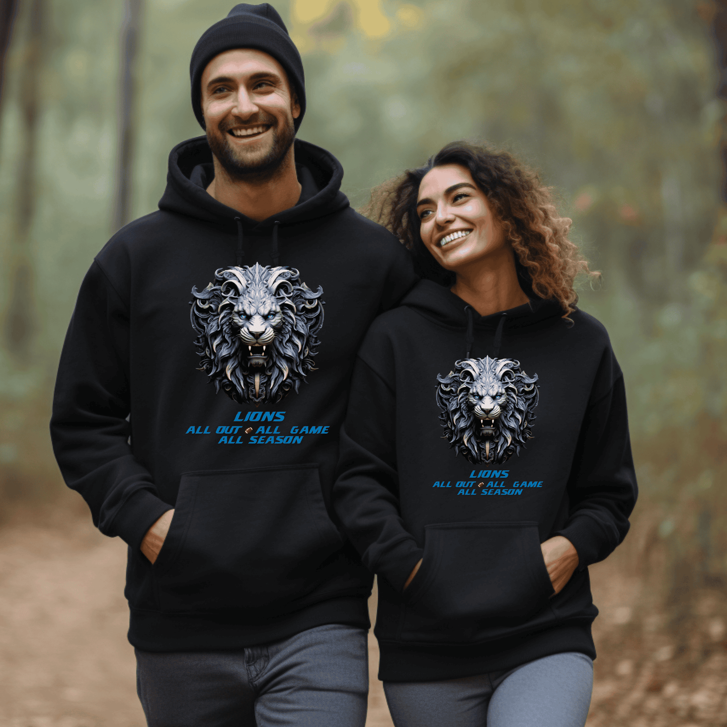 Thet Lions THE NEW FACE OF THE LIONS 3D Realistic Hooded Sweatshirt - Gear Up for Victory!