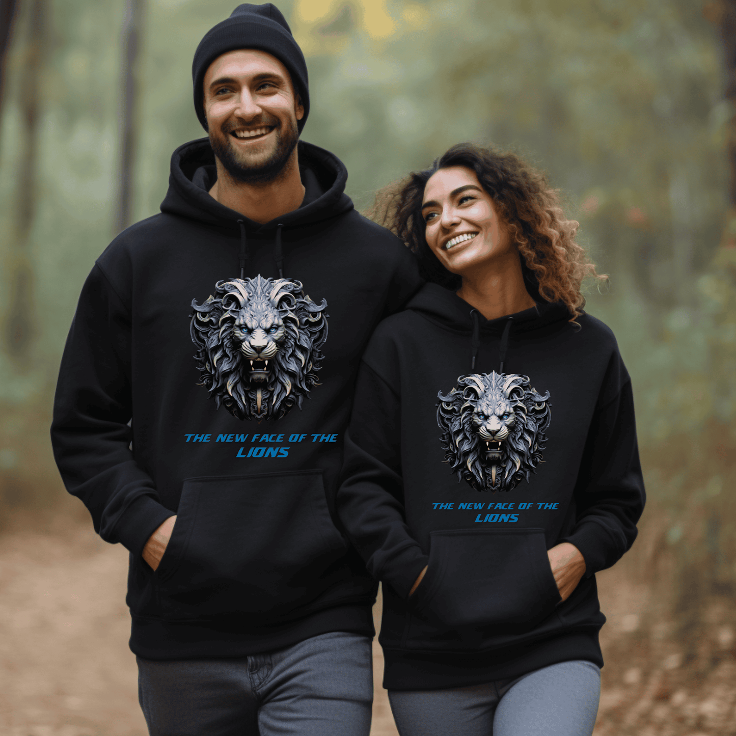 Thet Lions THE NEW FACE OF THE LIONS 3D Realistic Hooded Sweatshirt - Gear Up for Victory!