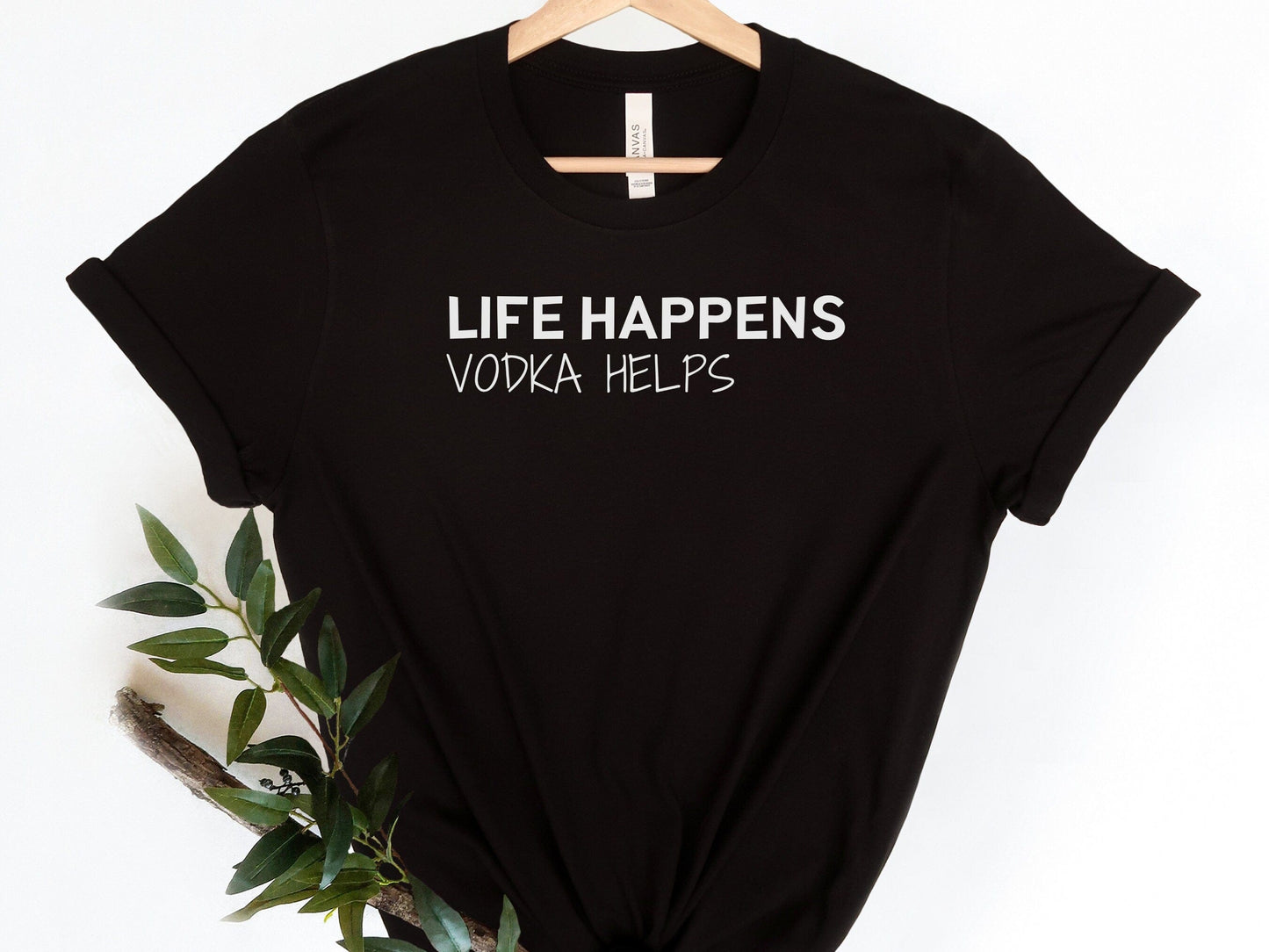 Life Happens Vodka Helps Funny T-Shirt, Funny tshirt Funny tshirt for women, Funny T-Shirt for women, Funny Sarcastic Tee, Funny Mom Shirts