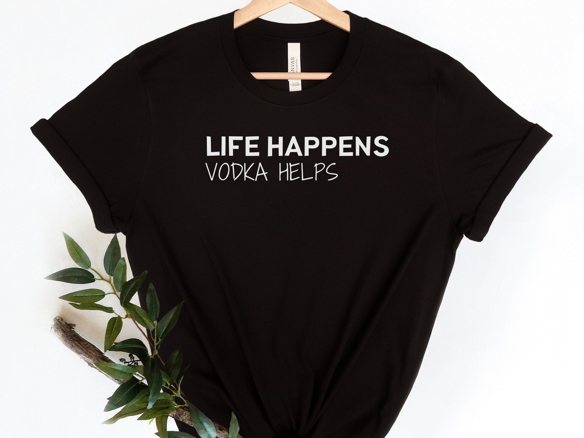 Life Happens Vodka Helps Funny T-Shirt, Funny tshirt Funny tshirt for women, Funny T-Shirt for women, Funny Sarcastic Tee, Funny Mom Shirts