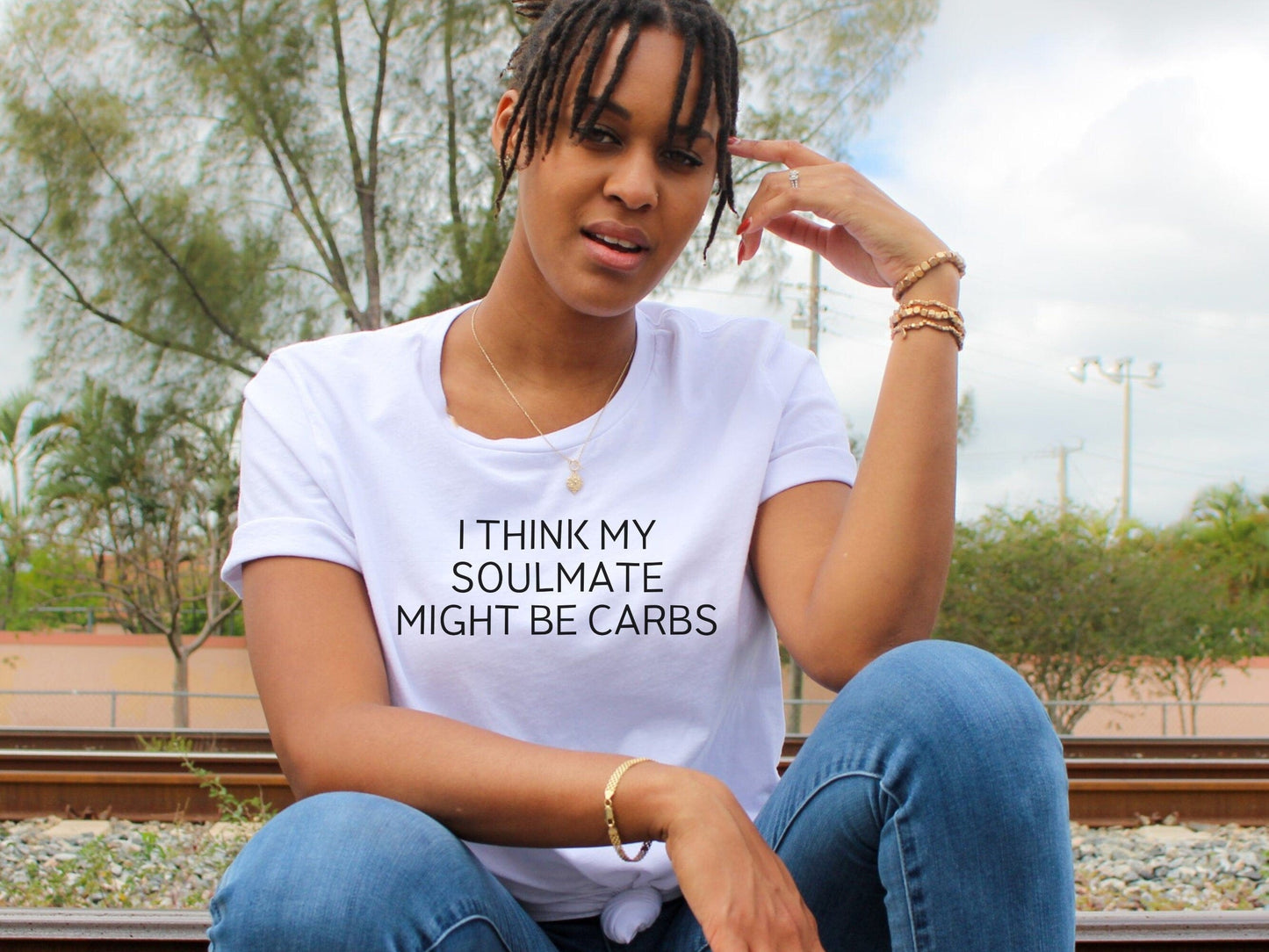 I Think My Soulmate Might Be Carbs Sassy, Funny T-Shirt, Funny tshirt for women, Funny tshirt, Funny T-Shirt for women, funny Mom Shirts