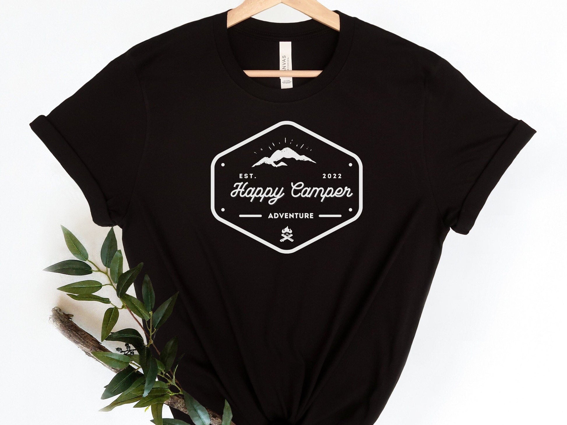 Happy Camper, Sassy, Funny tshirt for women, Funny T-Shirt for women, Funny Sarcastic Tee, Smartass shirt, Funny Mom Shirts, Funny Shirt