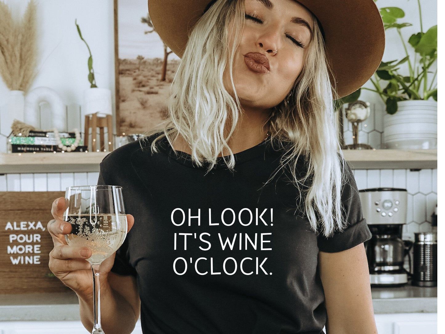 Oh Look It's Wine O'clock Funny T-Shirt, Funny tshirt Funny tshirt for women, Funny T-Shirt for women, Funny Mom Shirts