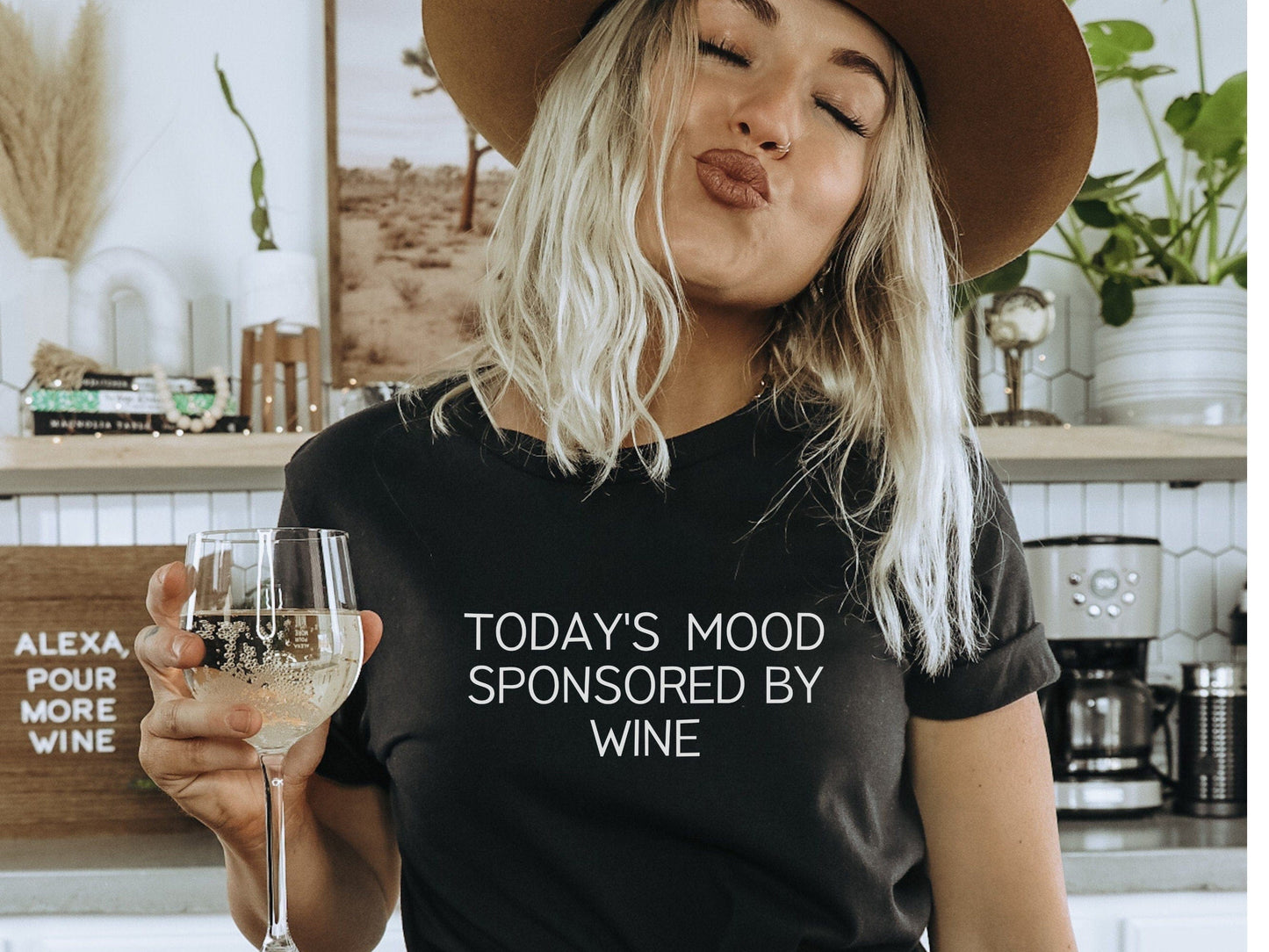 Today's Mood Sponsored By Wine Funny T-Shirt, Funny tshirt Funny tshirt for women, Funny T-Shirt for women, Funny Mom Shirts