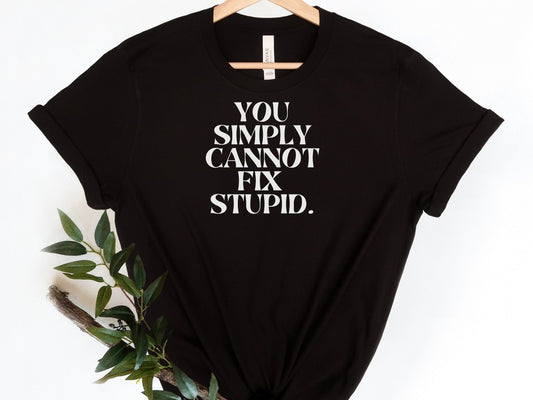 You Can Not Fix Stupid -Funny T-Shirt, Funny tshirt Funny tshirt for women, Funny T-Shirt for women, Funny Sarcastic Tee, Funny Mom Shirts